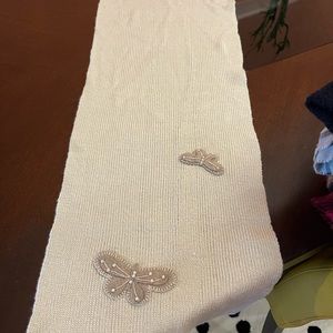 Butterfly beige scarf